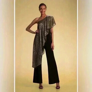 NWT Trina Turk Pants & Jumpsuits Trina Turk Koi Black Metallic Jumpsuit Size 2